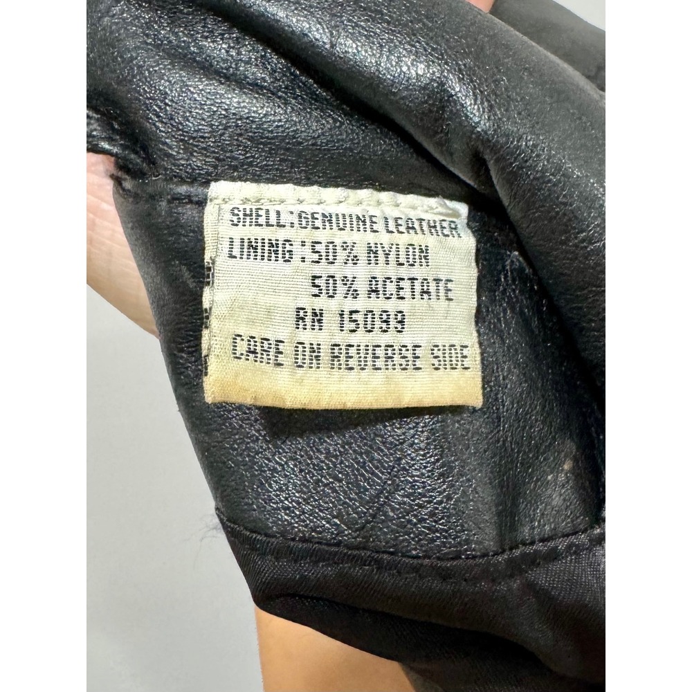 Ricardo Mens Black Genuine Leather Trench Coat Mid Length Jacket 3X Vintage - Picture 4 of 5